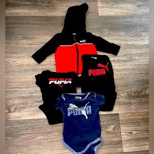 Puma baby bundle onesies and jacket